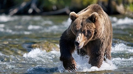 Fototapeta premium Grizzly Bear in a River