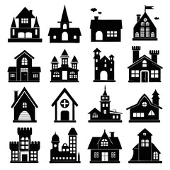 Stunning Silhouette House Vector Designs for Creative 