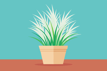 Green plant in the pot vector isolated