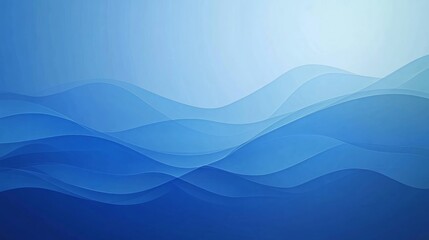 Abstract blue wave background with soft gradient.