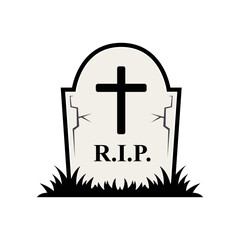 Obraz premium illustration of a cemetery with cross