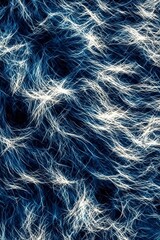 Abstract Interconnected White Lines on a Dark Blue Background