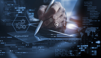 IT support, data engineering, big data analytics. Software engineer working with computer code,...