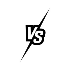 Versus logo. VS letters for sports, fight, competition, battle, match, game. Vector icon.