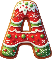 Christmas Gingerbread Alphabet ClipArt