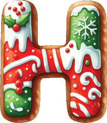 Christmas Gingerbread Alphabet ClipArt