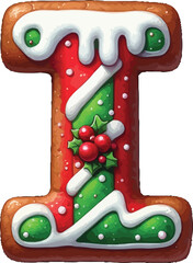 Christmas Gingerbread Alphabet ClipArt