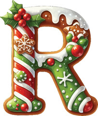 Christmas Gingerbread Alphabet ClipArt