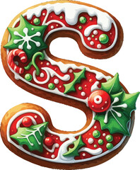 Christmas Gingerbread Alphabet ClipArt
