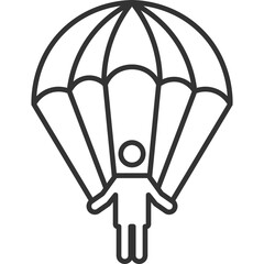 Skydiving Line Icon