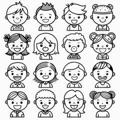 Charming Hand-Drawn Doodle Illustrations of Cute Kids in Black Ink"
Adorable Black-and-White Doodle Illustrations of Kids – Hand-Drawn Art"
Whimsical Hand-Drawn Doodles: Cute Kids in Classic Black ,