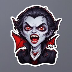Halloween cute sticker, helloween Vampire sticker, scary party sticker