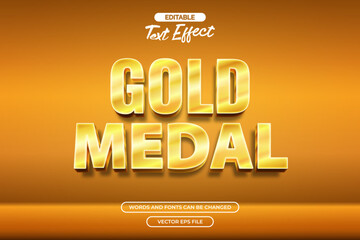 Gold medal editable text effect