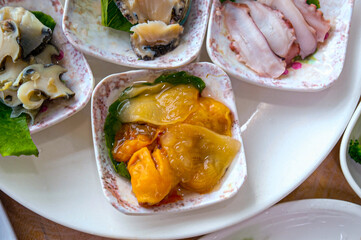 Korean raw seafood. Sea squirt