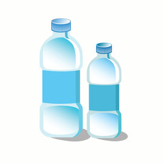 Transparent Water Bottle Vector, Transparent Water, Plastic, Water Bottle ready to use for printing