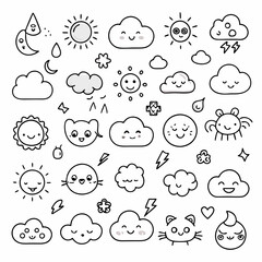 Vibrant Hand-Drawn Doodle Set: Nature, Animals & Objects Explore Our Colorful Nature Doodle Set with Hand-Drawn Animals