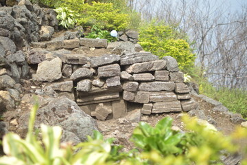 Shiva temple archaeological site on Mount Penanggungan