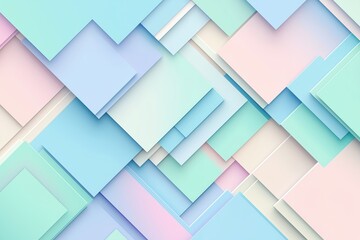 Obraz premium Pastel-colored shapes with soft shadows