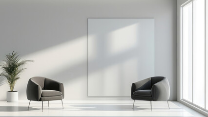 Minimalist Modern White Space Background