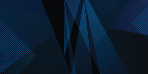 Dark blue abstract concept polygonal tech background. Vector digital art design eps 10