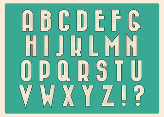 Retro Vintage Style Alphabet Vector