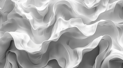 Obraz premium Abstract white wavy background texture.