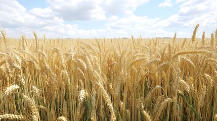 grain field blue sky photo