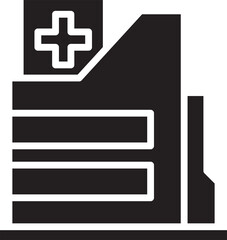 Obraz premium Hospital Glyph Icon