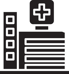 Obraz premium Hospital Glyph Icon