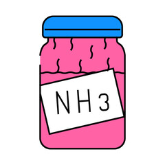 ammonia smell line icon vector. ammonia smell sign. isolated symbol illustration