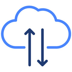 Cloud service and network related line icons. Database and online storage vector