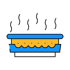 gas smell line icon vector. gas smell sign. isolated symbol illustration