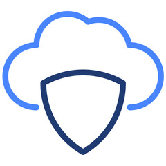 Cloud service and network related line icons. Database and online storage vector