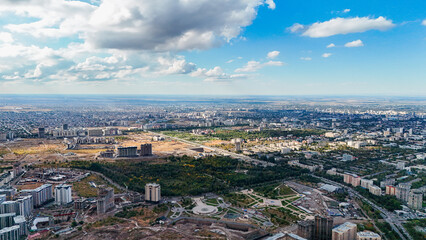 Naklejka premium Bishkek with Victory Park and The Friendship of Kyrgyzstan and Azerbaijan Park