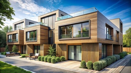 Fototapeta premium modern house in the city