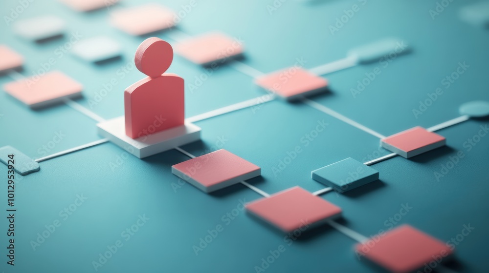 Poster a flowchart outlining the hierarchy of decision making within a company, showcasing the structure of