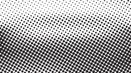 Abstract Black and White Dots, Halftone effect Gradient background Grunge design decoration pattern concept for web or banner	