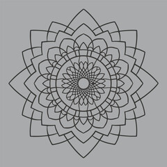 simple mandala design for coloring book, tattoo design, wall art, simple mandala art