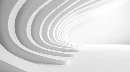 Obraz premium Abstract White Curved Architecture
