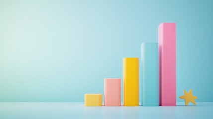 A bar chart with multiple bars showcasing data comparisons, highlighting differences and trends.