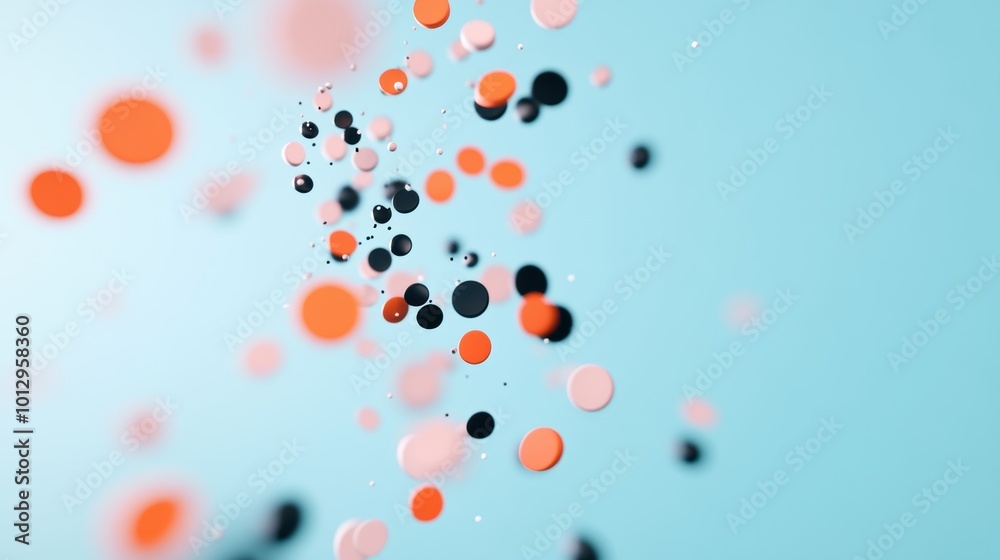 Poster A scatter plot with data points clustered around different areas, illustrating data distribution.