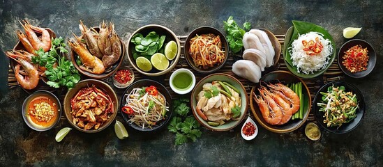 An Assortment of Asian Dishes: A Feast for the Senses