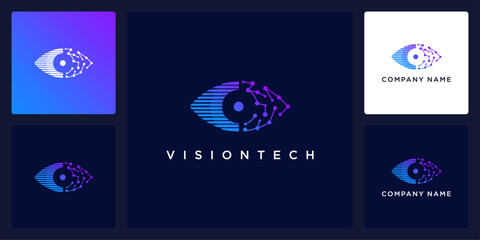 Vision tech logo design template © MRANTAZI57