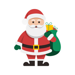 santa claus with a bag