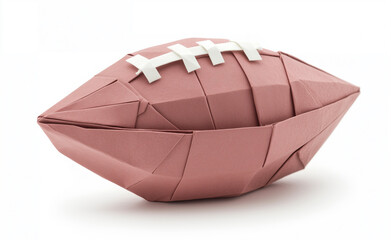 American football ball made of origami generated by AI