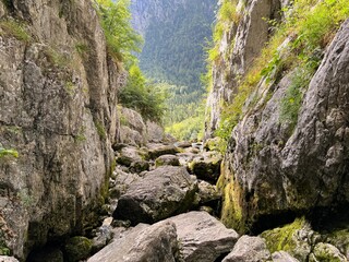 The karst source of the Soča river, Trenta (Triglav National Park, Slovenia) - Die Karstquelle des Flusses Soca, Trenta (Triglav-Nationalpark, Slowenien) - Kraški izvir reke Soče, Trenta (Slovenija)