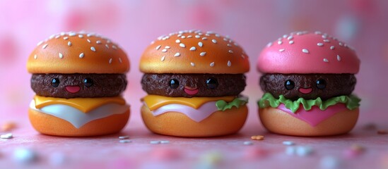 Cute Cartoon Burgers