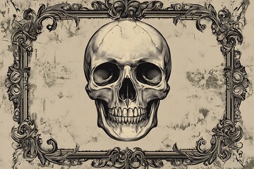 The beautiful of art skull Pattern