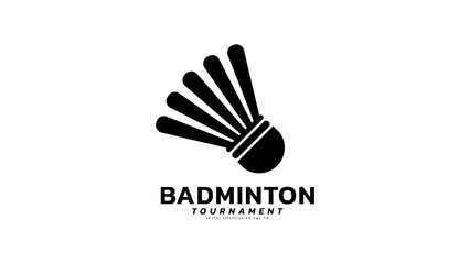 Badminton racket with white badminton shuttlecock on white line on green background badminton court indoor badminton sports wallpaper with copy space , illustration Vector EPS 10