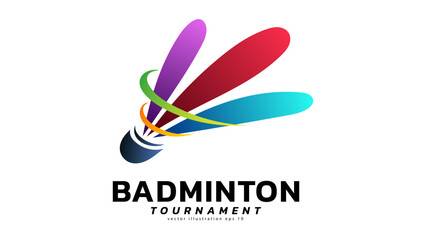 Shuttlecock icon symbol vector, Modern design and beautiful colors isolated on white background, illustration Vector EPS 10 , can use for Badminton Championship Logo
